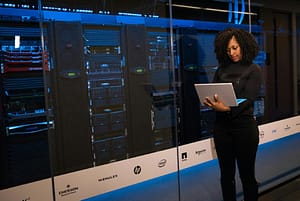 Woman in Serverroom
