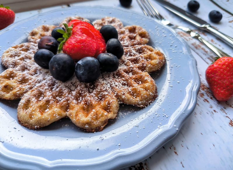 Low-Carb Waffeln Seitenansicht